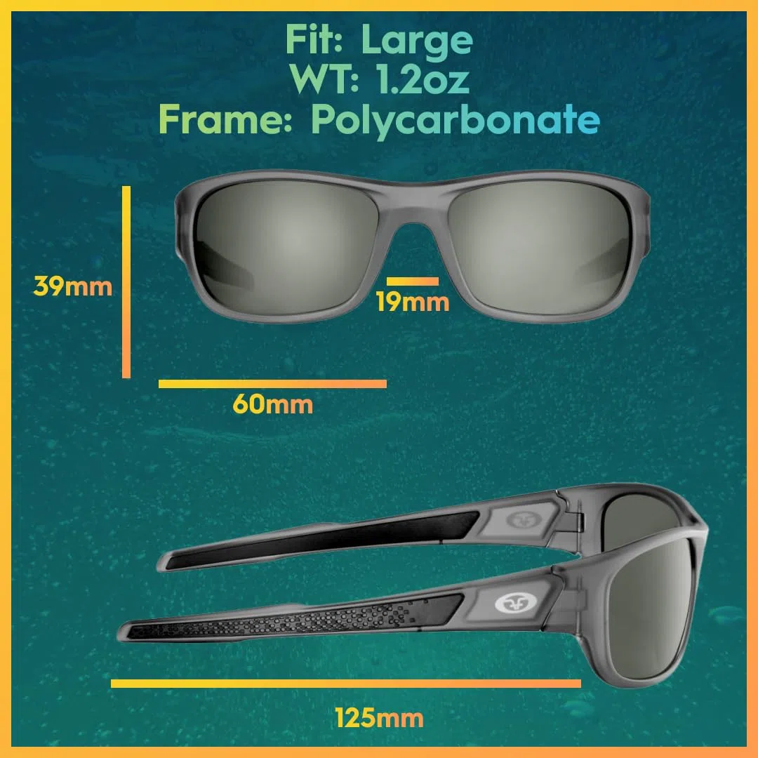 Flying Fisherman Last Cast - Gafas de sol polarizadas con bloqueador UV AcuTint para pesca y deportes al aire libre