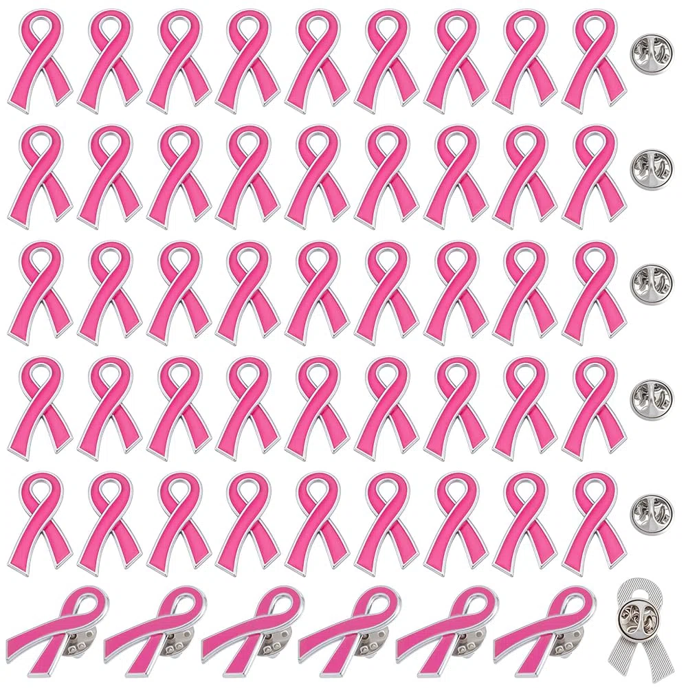 100 broches cinta rosa, broche de conciencia sobre el cáncer de mama, broche de esperanza para sobrevivientes, evento de caridad, recaudación de fondos, decoración para ropa