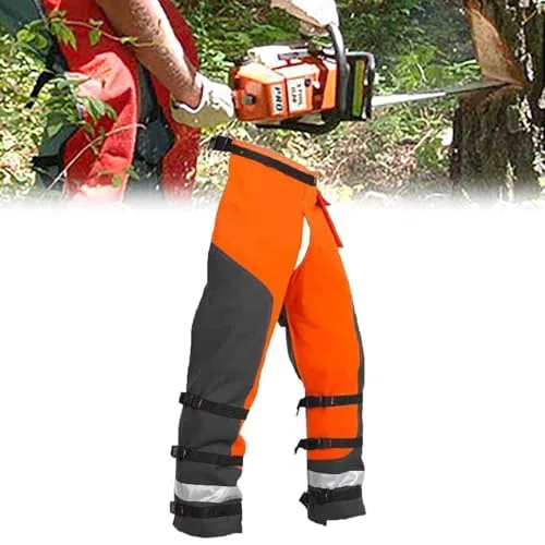 Pantalones protectores profesionales para motosierra, seguridad de 9 capas con cinturón ajustable para talar y cortar madera