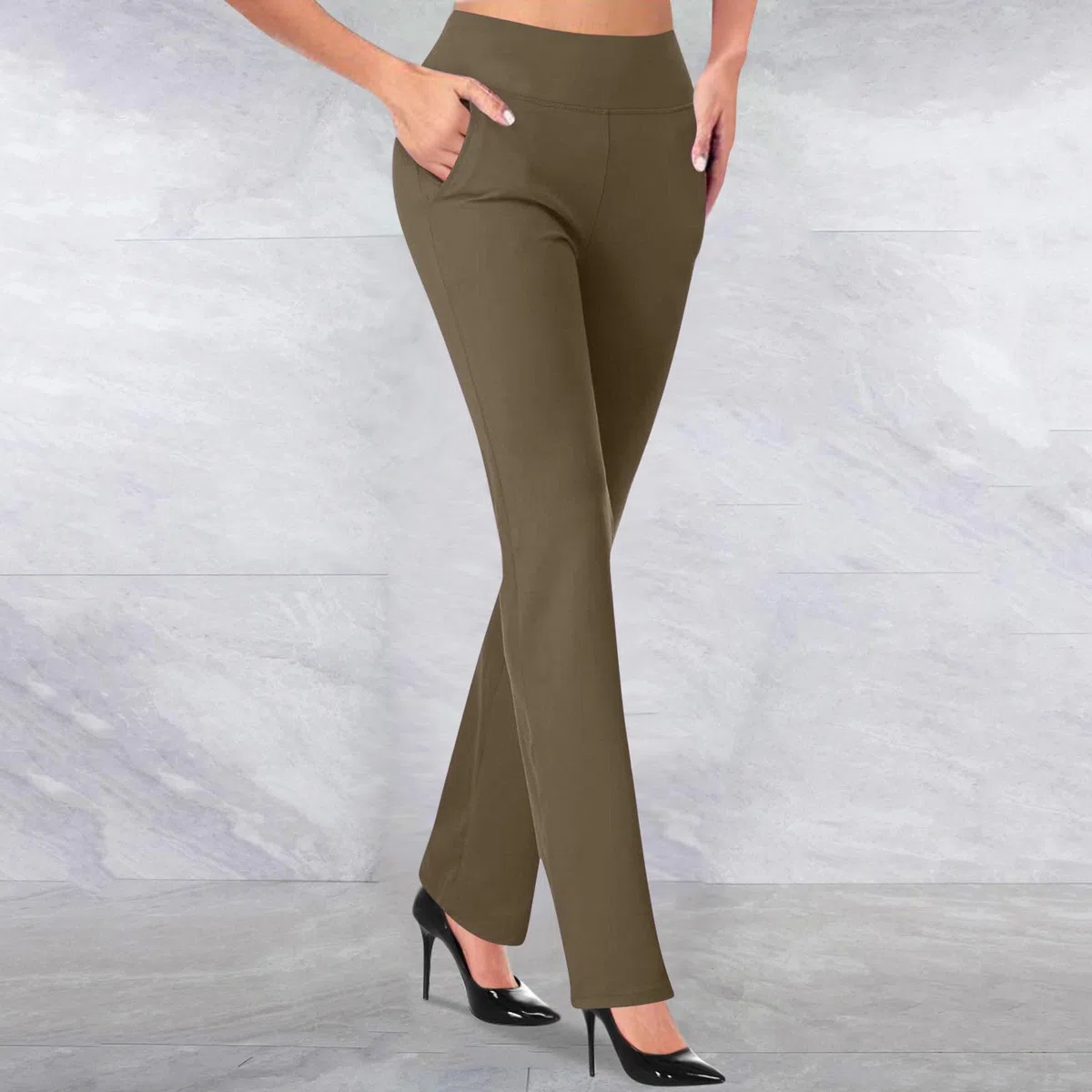 Pantalones de yoga para mujer, cintura alta, pantalones de trabajo, yoga