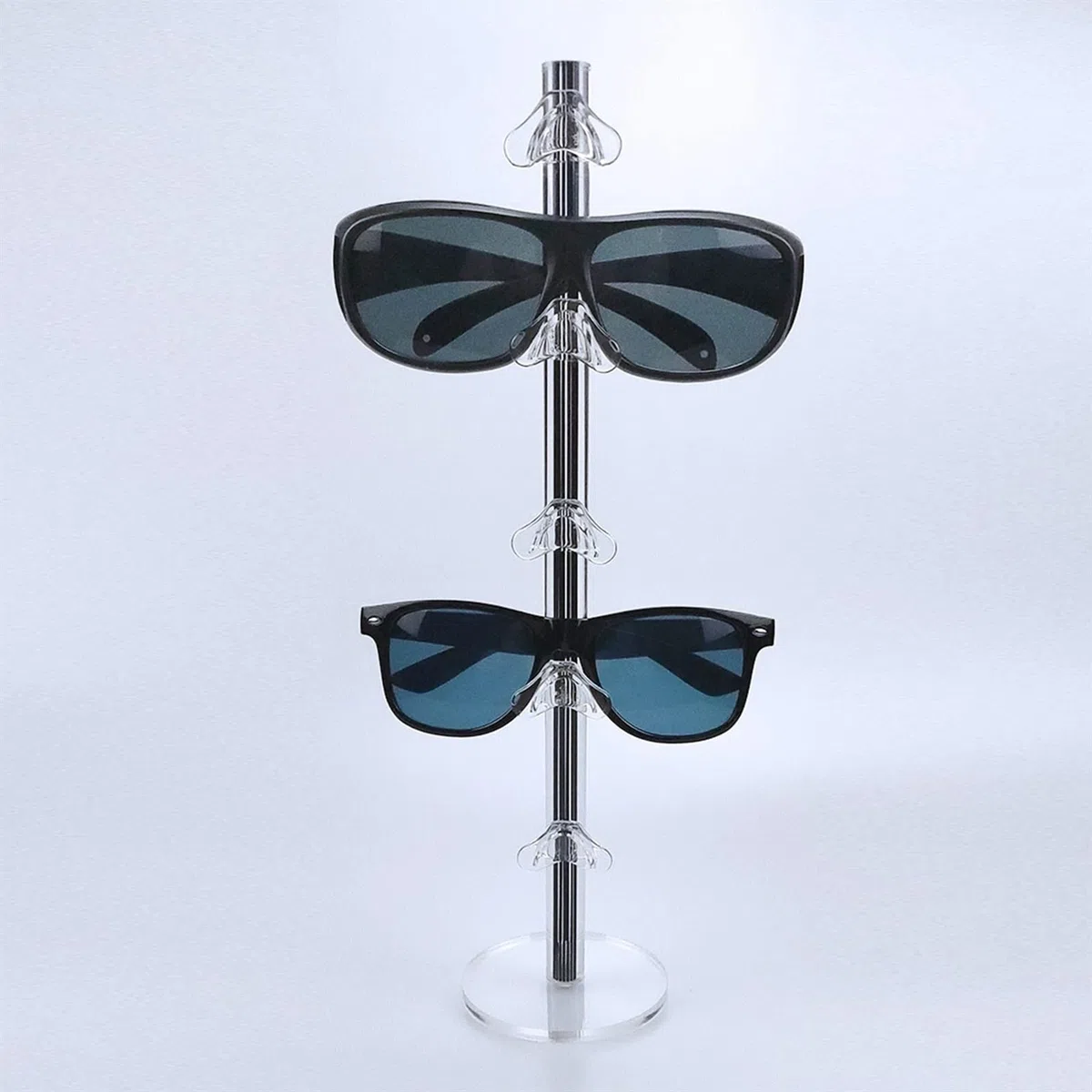 GLigeT Soporte para Gafas Acrílico Negro Gafas de Sol Titular Estante Eyeglasses Display Rack Gafas Soporte Joyería Organizador Accesorios Mostrar Caja Custom Expositor Gafas(Stand for 4 Pairs)