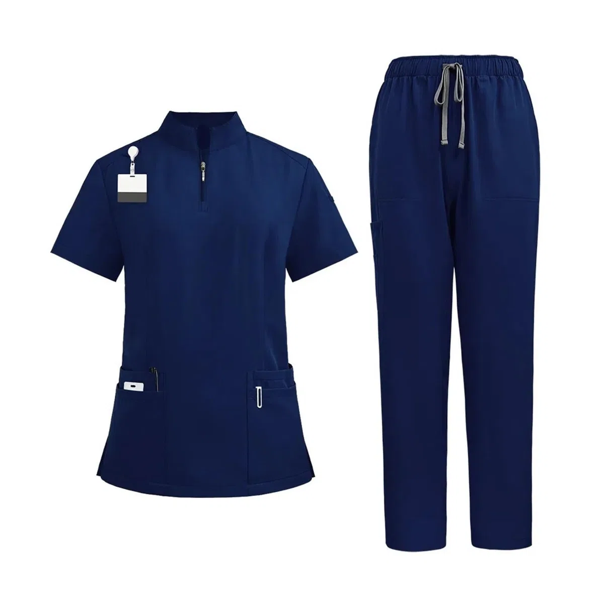 Uniforme Sanitario NiñA Uniformes Unisex For Enfermeras con Cuello En V, Conjunto De Batas For Mujeres, Uniforme Trabajo For Médicos Y Hospitales