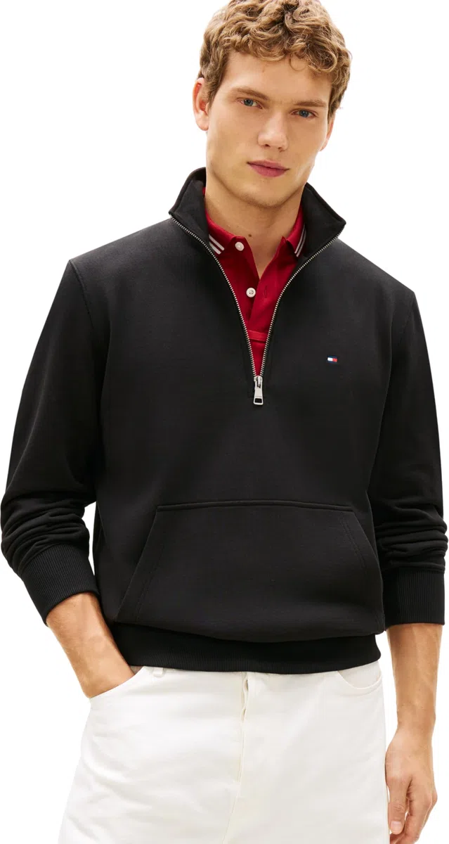 Tommy Hilfiger Essential Terry New 1/4 Zip Mw0mw43115 Sudadera con Media Cremallera Hombre