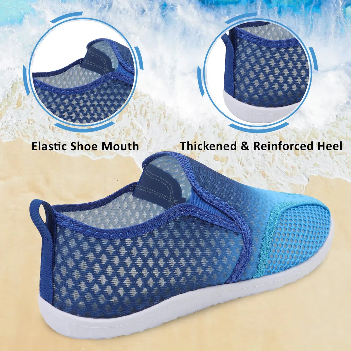 Spesoul Zapatos de agua para mujeres y hombres, zapatos de natación de secado rápido, transpirables, zapatos de playa, calcetines acuáticos para piscina, surf, viajes, camping, yoga, deportes al aire