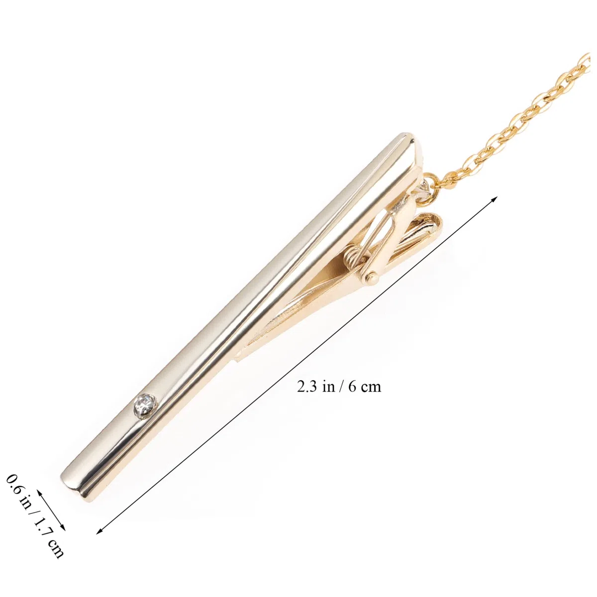 PACKOVE gemelos con clip de corbata clip de corbata de oro atar barra de corbata para camisa traje pisacorbatas hombre gemelos para hombres clip de barra de corbata aleación Golden