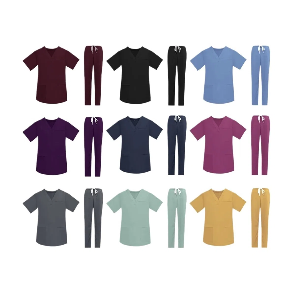 Pijama Enfermera Mujer Uniforme médico for Hombre y Mujer, Tops de Manga Corta, Pantalones, Conjunto de Hospital, Tienda de Mascotas, médico, Ropa de Trabajo for cirugía