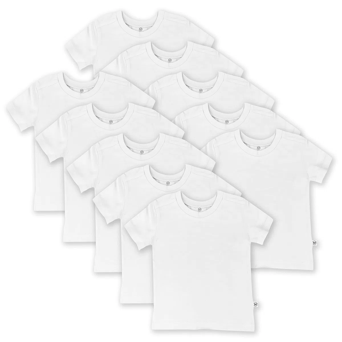 HonestBaby Paquete de 5 camisetas unisex de manga corta 100 % algodón orgánico para bebé, niño pequeño, niño, niña, conjunto de camisetas unisex para bebés y niños pequeños (paquete de 5)