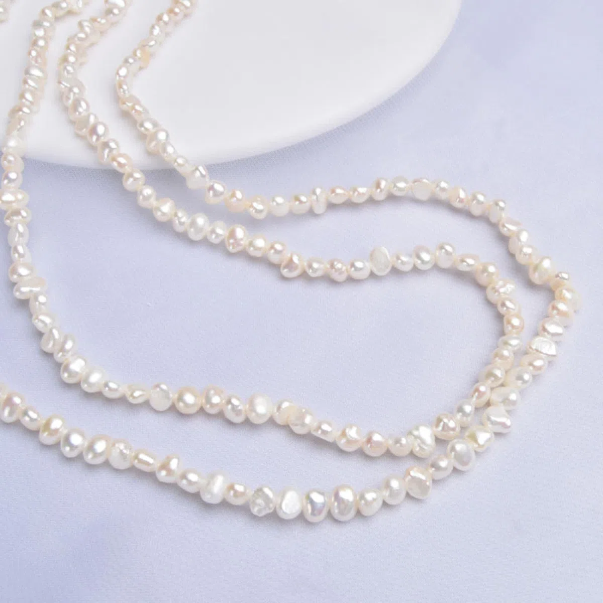 Collar Largo De Perlas De Agua Dulce Naturales para Mujer, Regalo, Múltiples Formas De Llevar Joyería De Cadena De Suéter