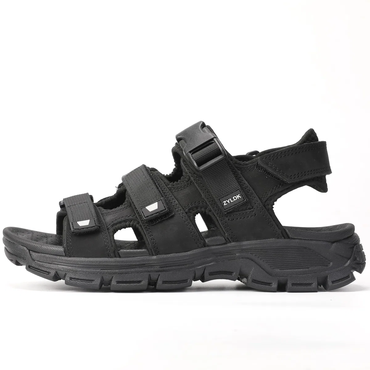 Sandalias Trekking Hombres Deportivas Verano Exterior Senderismo Zapatos con Punta Abierta Cuero Sandalias de Playa