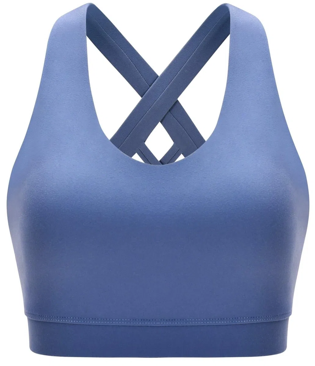 Sujetador Deportivo Mujer Sujetador Deportivo De Apoyo For Mujer, Copas Extraíbles Con Tirantes Acolchados Y Espalda Cruzada Sujetador Gimnasio(Blue,M)