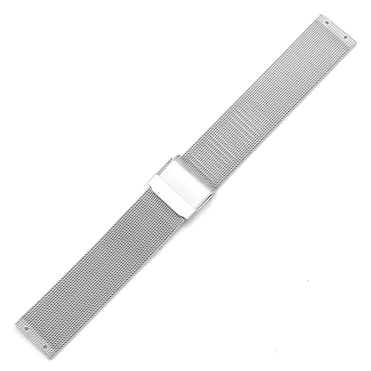 Correa de reloj de acero inoxidable de 18 mm de repuesto para Skagen (plata)