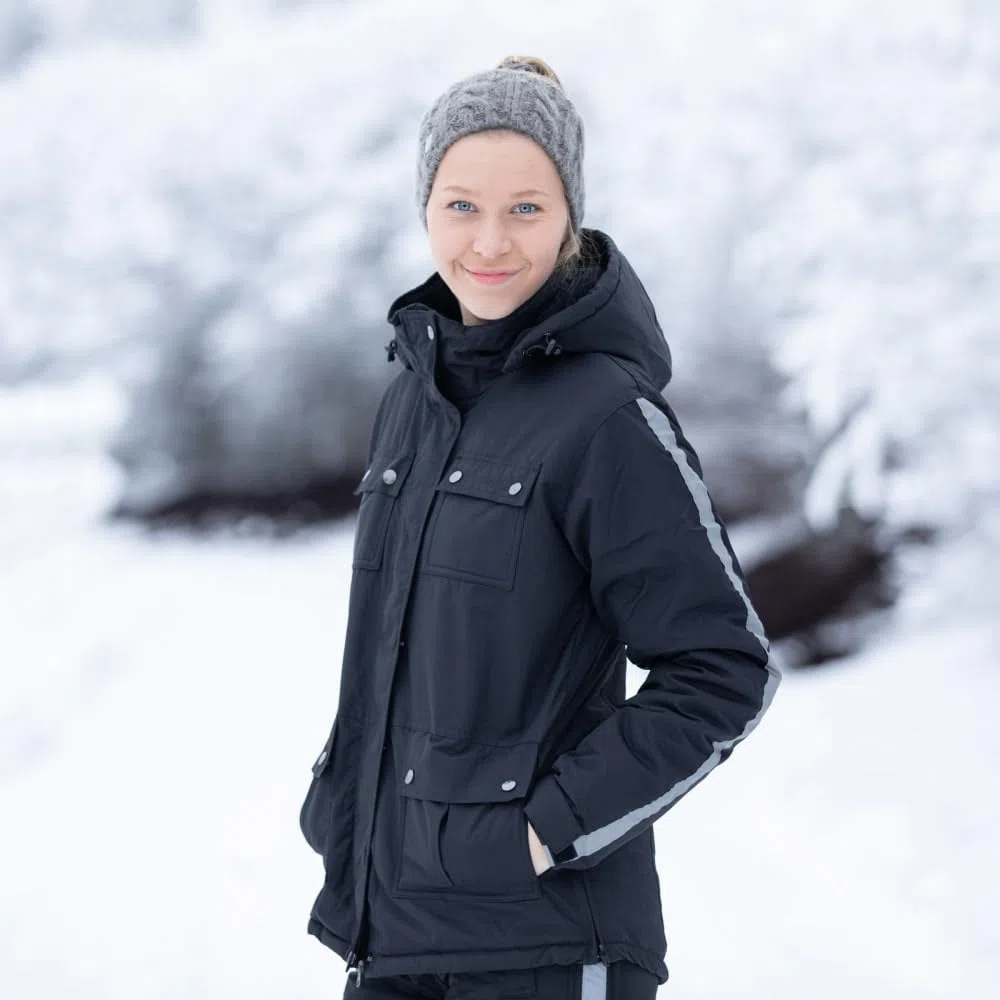 HORZE Chaqueta WinterRider, Negro, 34/36