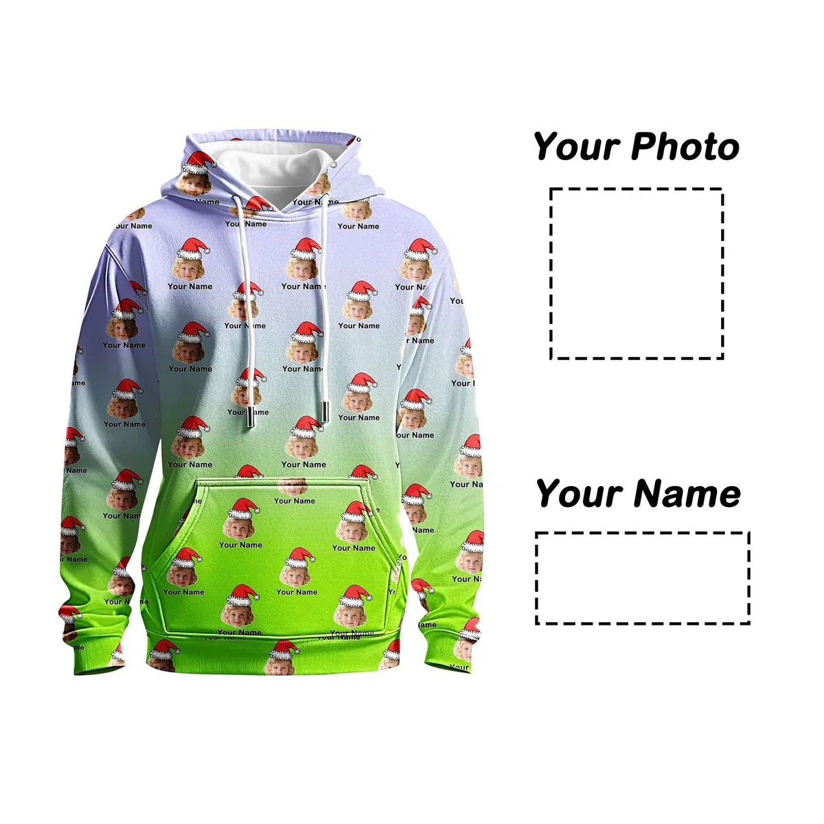 Sudadera Original Hombre Negra con Capucha Personalizada, Diseño Divertido De Navidad Chaquetones Invierno (Light Blue, XXL) Proteccion Solar Muscle Fit Ropa Deporte Top Deportivo Marca