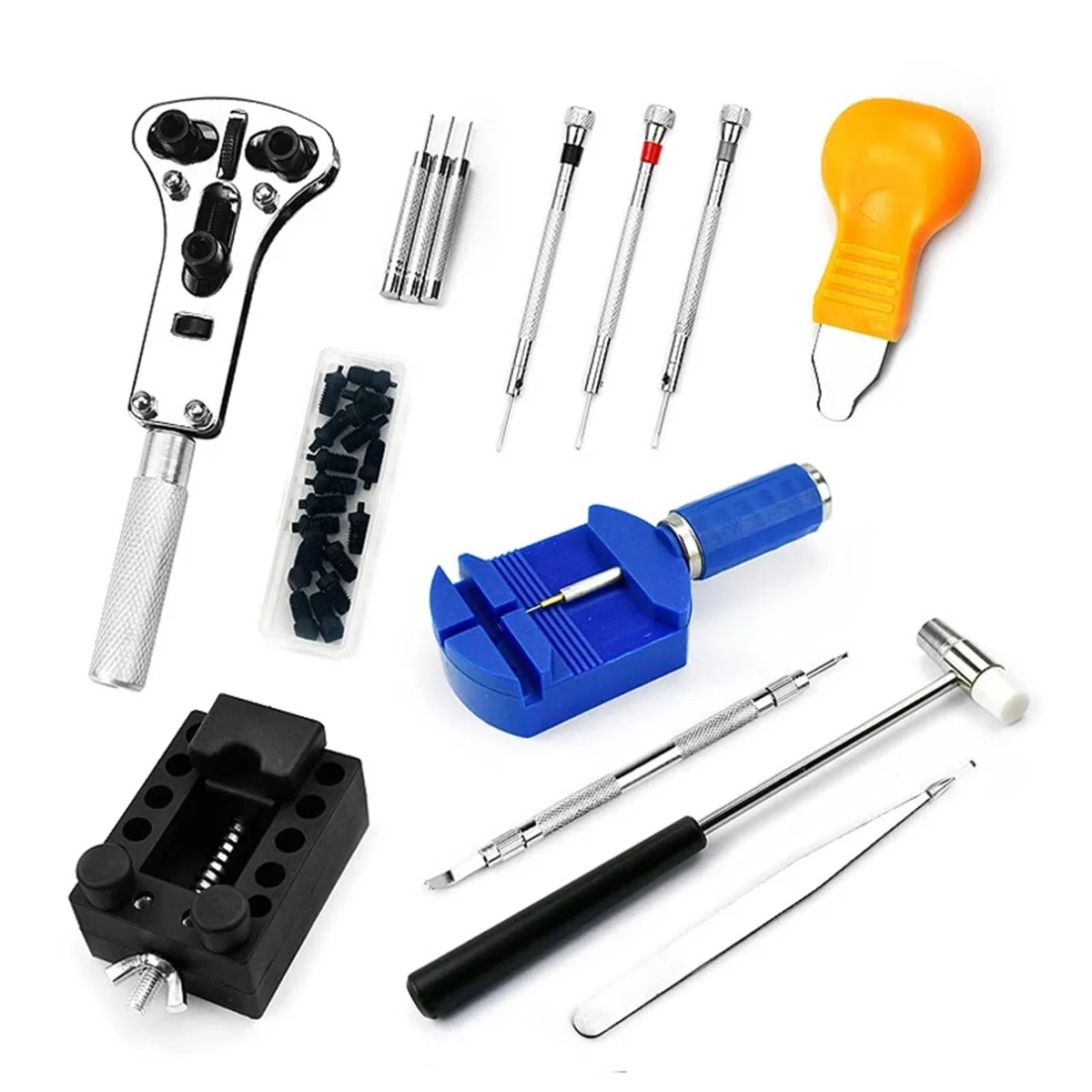 Kits de reparación de Relojes, 144 Piezas, Kit de relojero Profesional, Juego de Herramientas de reparación, extracción de Correa de Reloj,