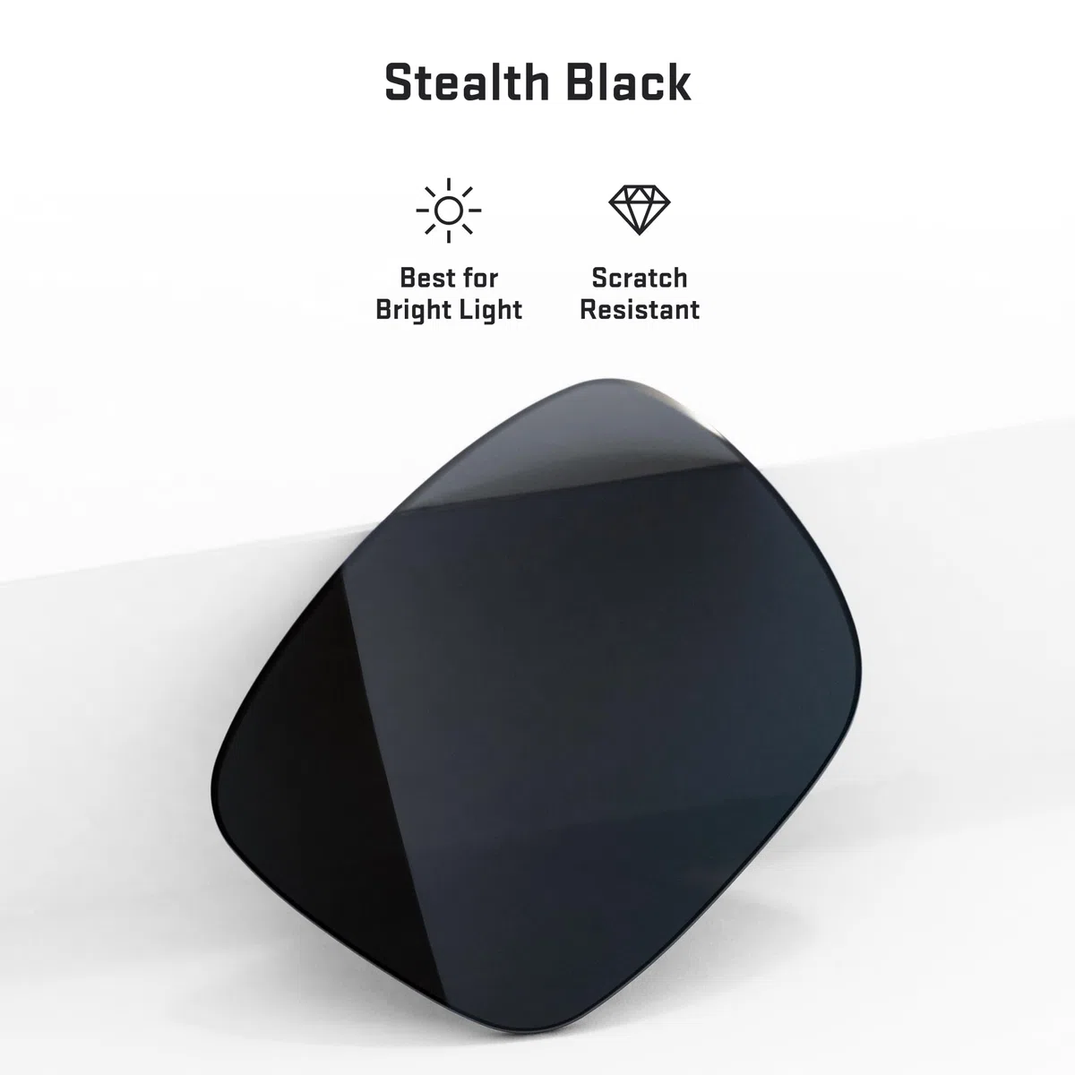 Revant Lentes de reemplazo compatibles con Under Armour Reliance Stealth Bl | Standard Polarized Stealth Black, Polarizado contra reflejos, 100 % protección UV, Resistente a impactos y arañazos