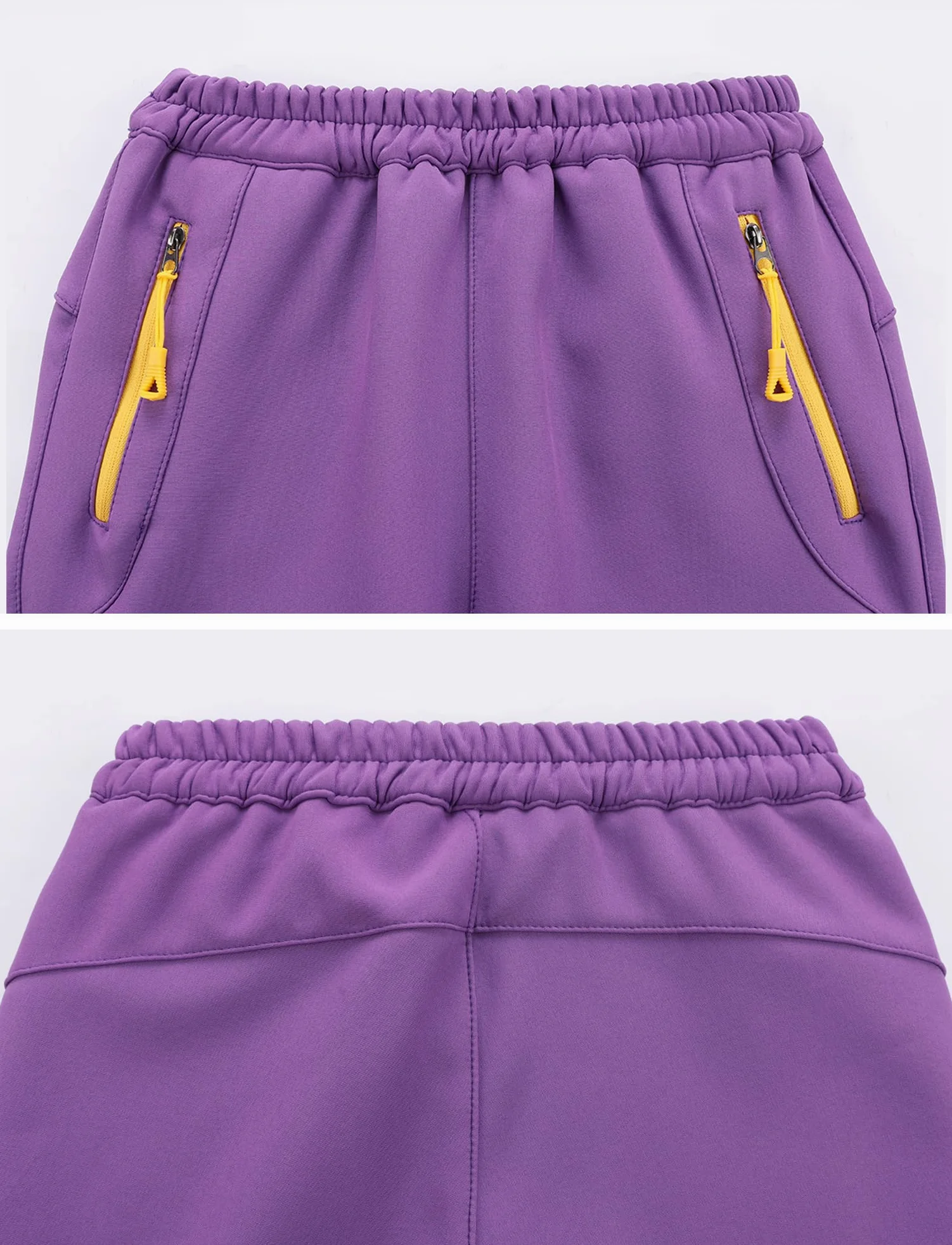 Maeau Pantalones de invierno para niños y niñas, forrados, cálidos, impermeables, para niños de 4 a 14 años, para exteriores, resistentes al viento, pantalones de invierno con forro polar, pantalones