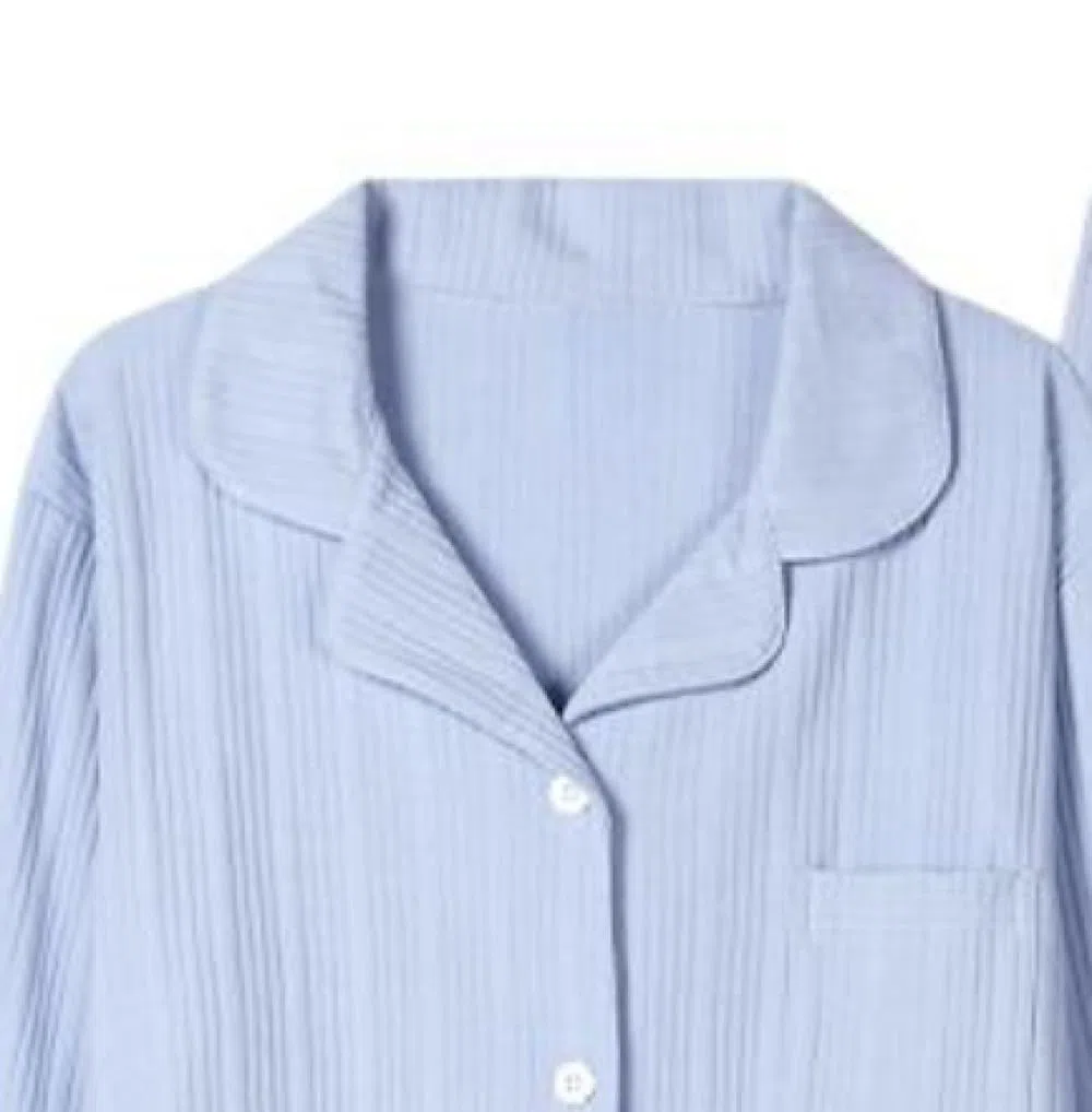 Conjuntos De Pijamas para Mujer, Pijamas Largos Y Cómodos De Algodón, Traje De Pijama para Mujer, Top con Botones Y Pantalón Largo con Bolsillos, Ropa De Dormir Suave Y con Cordón, Ropa D