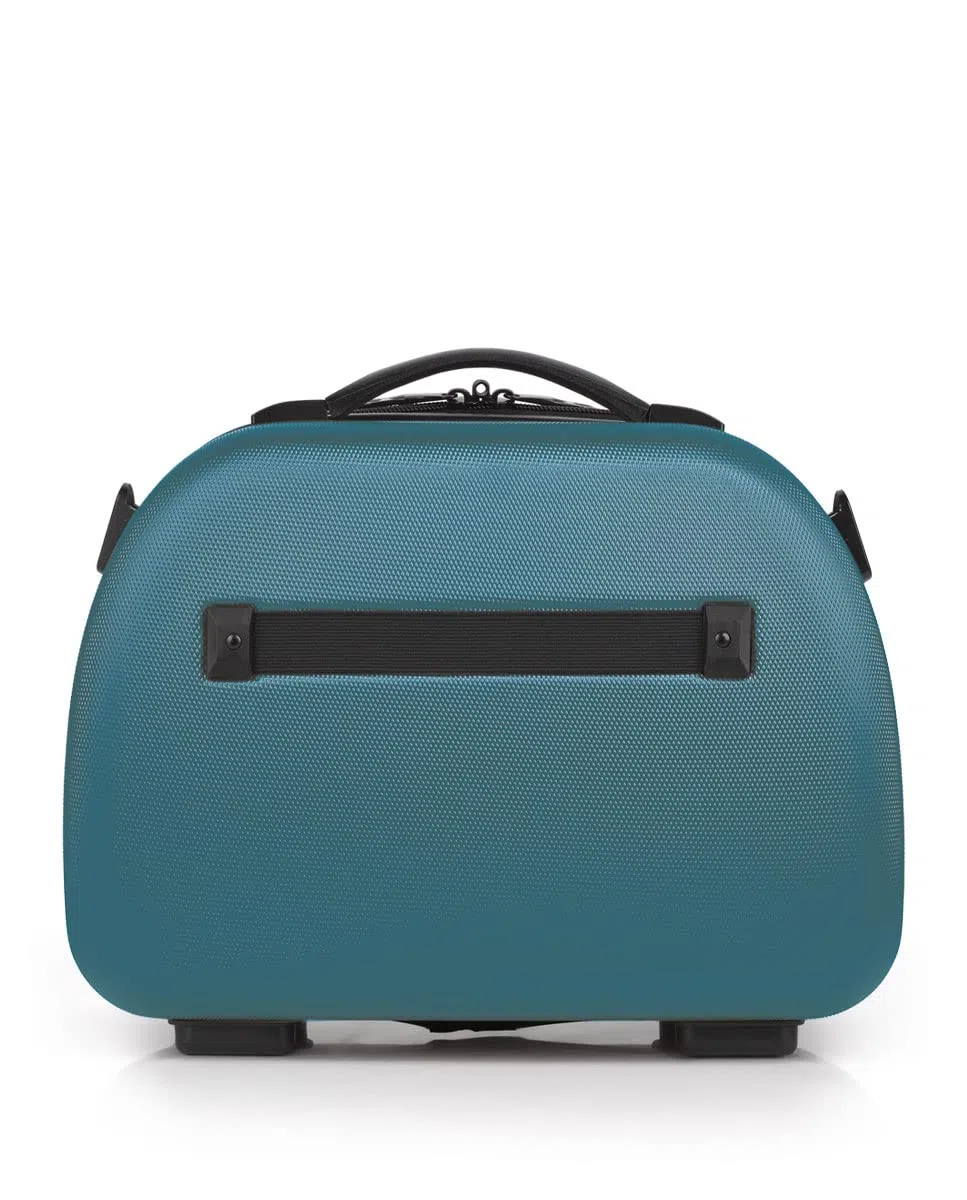 Gabol - Neceser de Viaje Rígido Paradise XP 35x28x17cm - Peso 0,9kg con Capacidad de hasta 12L - con Acople a Maleta, Correa y Forro de Material Reciclado - Diseño Español en ABS - Verde