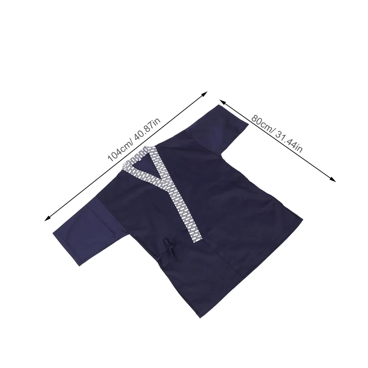 ibasenice Chaqueta Kimono Japonesa de Chef Sushi Unisex, Talla Grande L, Color Azul 425, Ropa de Trabajo para Cocina y Restaurante, Abrigo Tradicional para Hombre y Mujer, Uniforme Japonés
