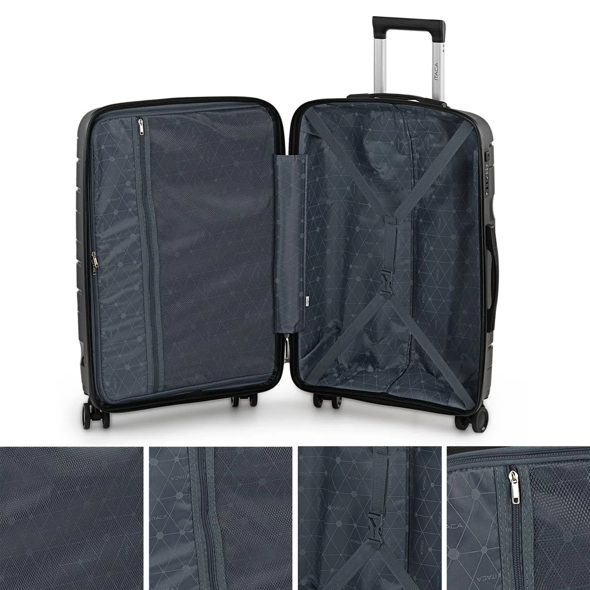 Maleta Mediana con 4 Ruedas Giratorias para Viajes Largos Tipo Trolley. Can