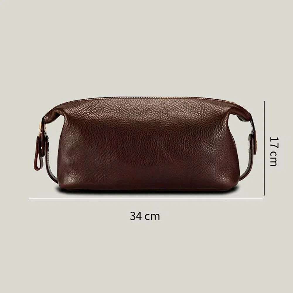 Neceser para Hombre, Neceser de Viaje de Piel Personalizado para Hombre, Neceser Grande de Viaje para baño y Afeitado, Neceser Grande de Viaje para cosméticos a Prueba d