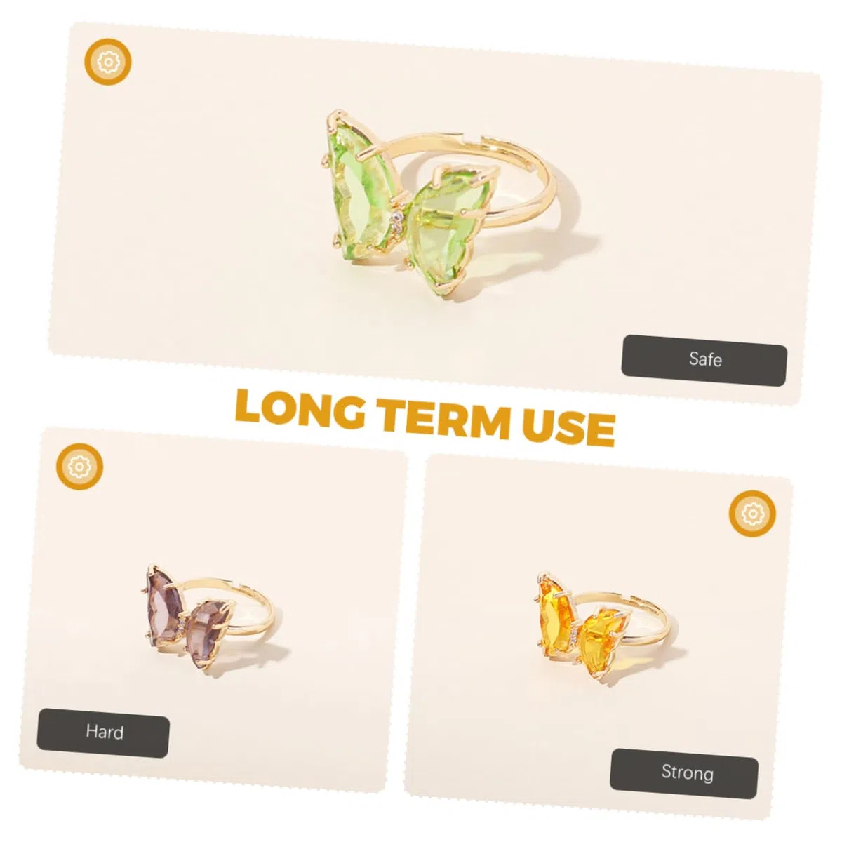 VALICLUD Anillo De Decoración De Anillo Ajustable Anillos Para Mujer Niña Anillas Bisuteria Mujer Rings Anillo Casual De Chicas Decoración Del Anillo Aleación