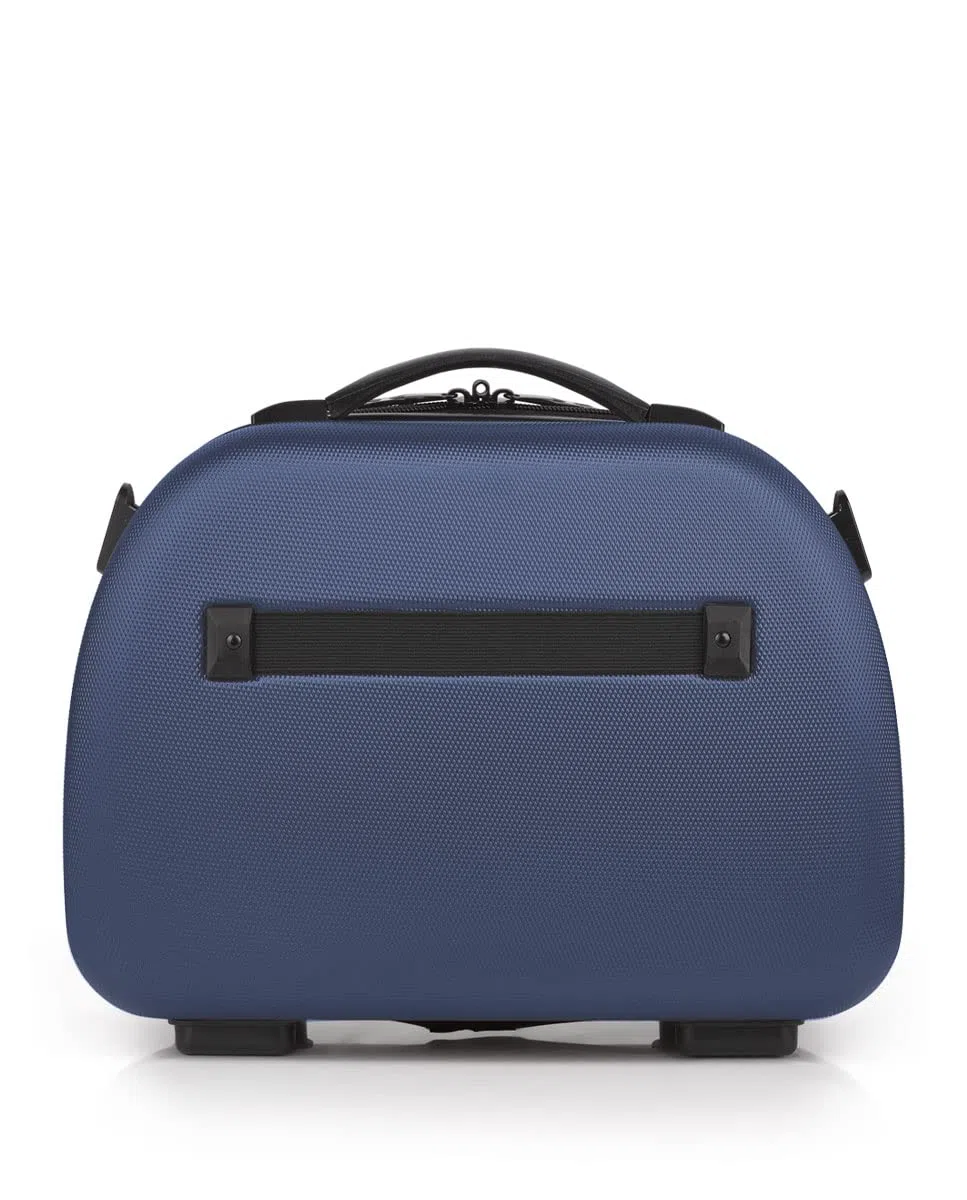Gabol - Neceser de Viaje Rígido Paradise XP 35x28x17cm - Peso 0,9kg con Capacidad de hasta 12L - con Acople a Maleta, Correa y Forro de Material Reciclado - Diseño Español en ABS - Azul