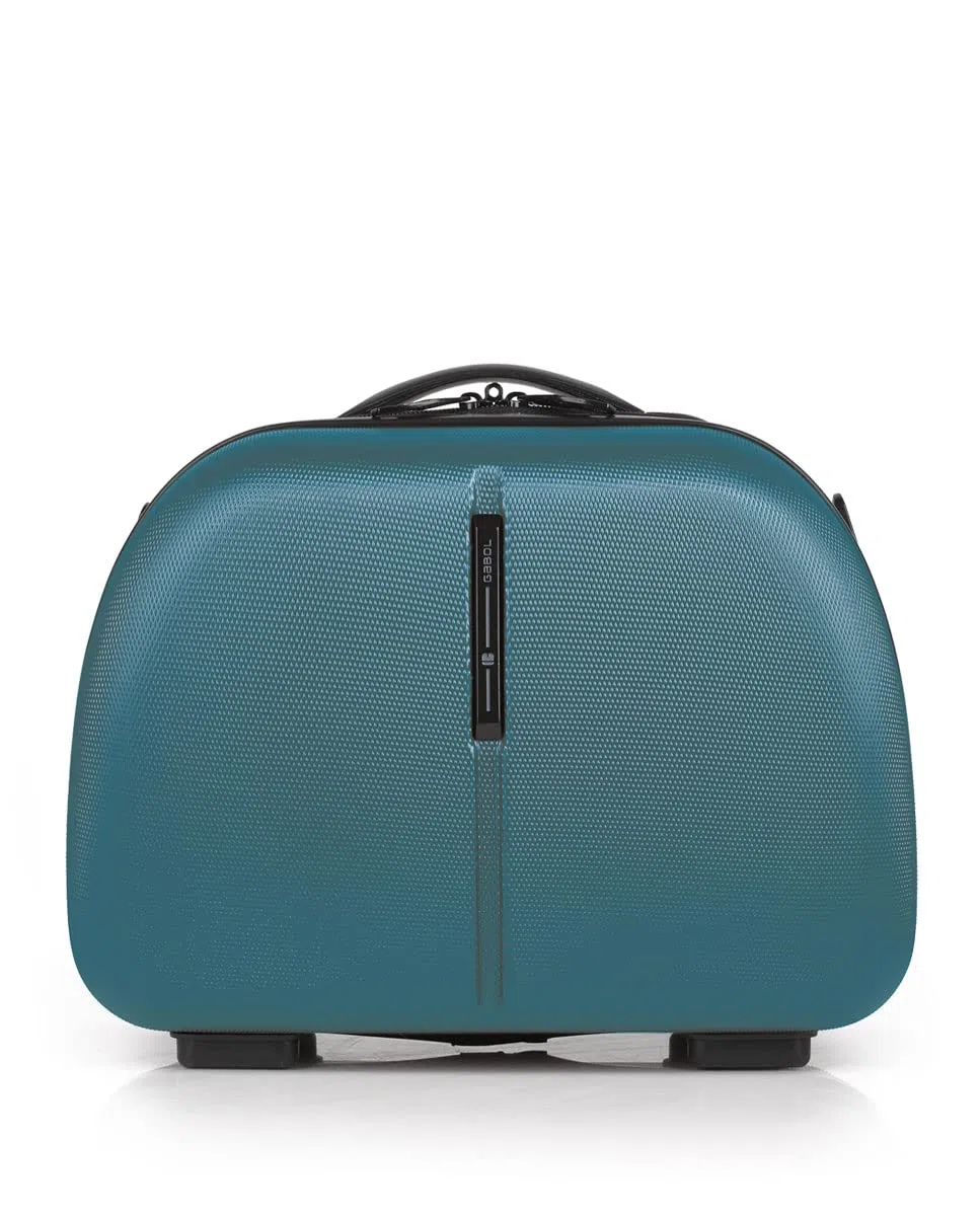 Gabol - Neceser de Viaje Rígido Paradise XP 35x28x17cm - Peso 0,9kg con Capacidad de hasta 12L - con Acople a Maleta, Correa y Forro de Material Reciclado - Diseño Español en ABS - Verde