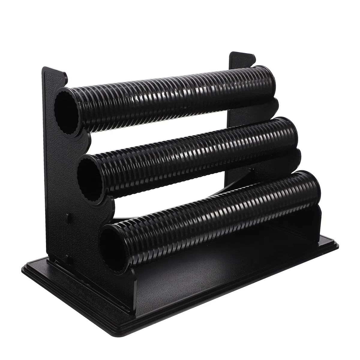Abaodam Expositor de Pulseras y Relojes de Pvc Negro 3 Niveles Desmontable, Organizador Compacto para Baño o Tienda, Soporte Práctico y Funcional