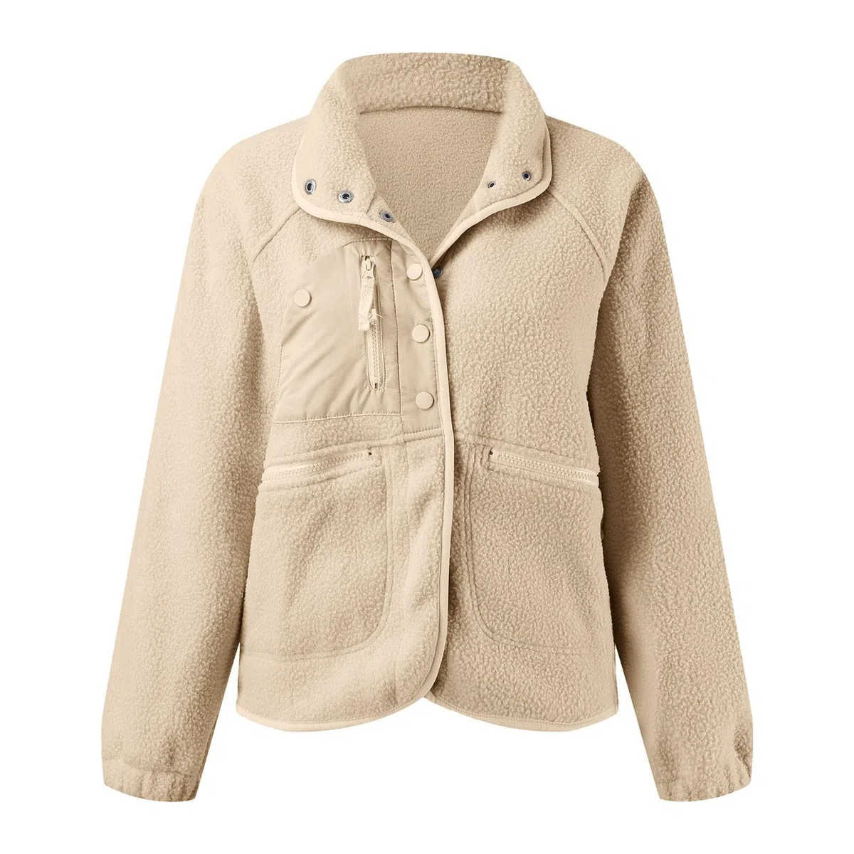Generisch Chaqueta de forro polar con cremallera, suave, cálida, con cremallera completa, para deportes al aire libre y ocio.