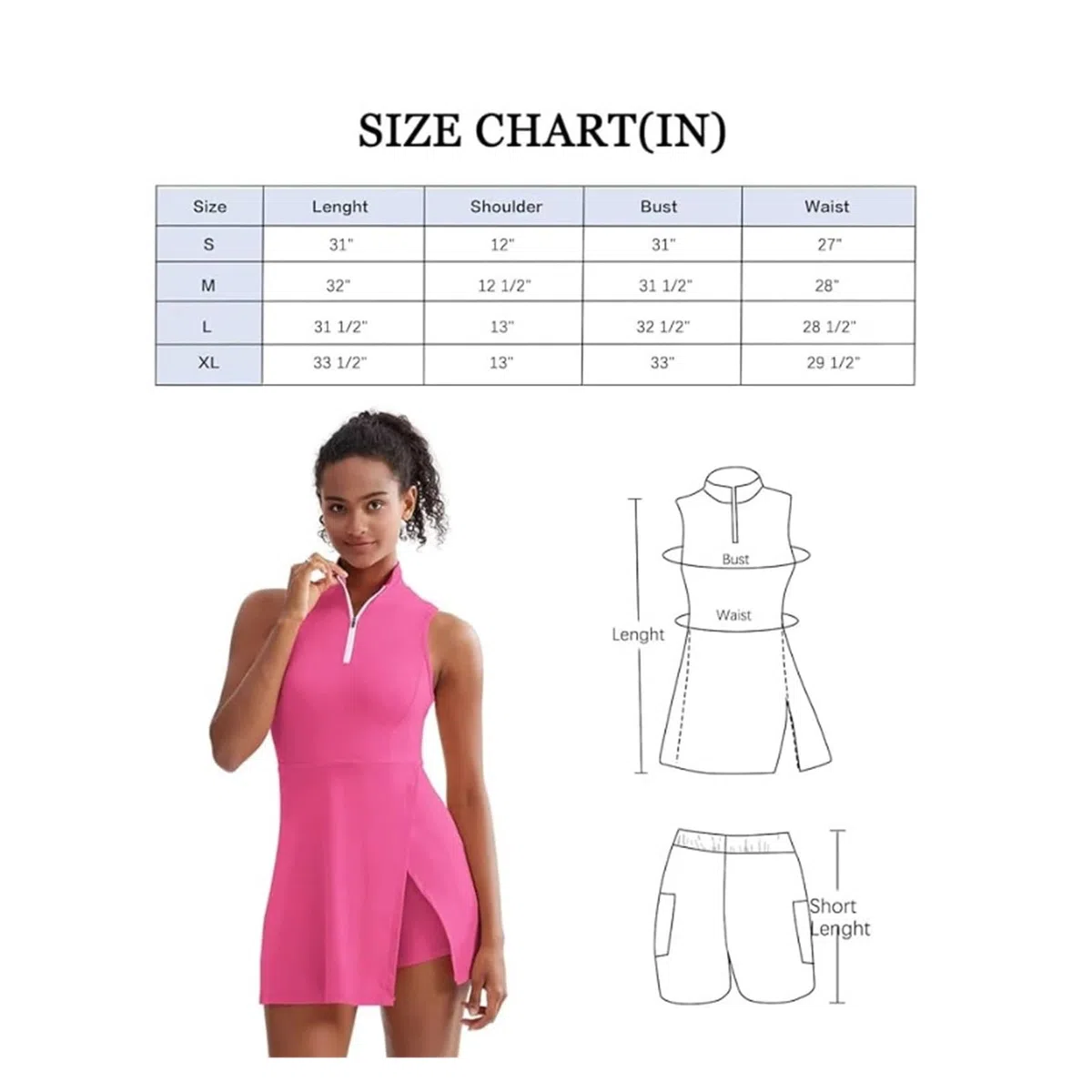 Vestidos de Tenis para Mujer Vestido De Tenis For Mujer, Vestido De Tenis Y Golf, Pantalones Cortos Integrados, Vestido Deportivo Sin Mangas, con Bolsillos, Tirantes Anchos(Blue,XL)