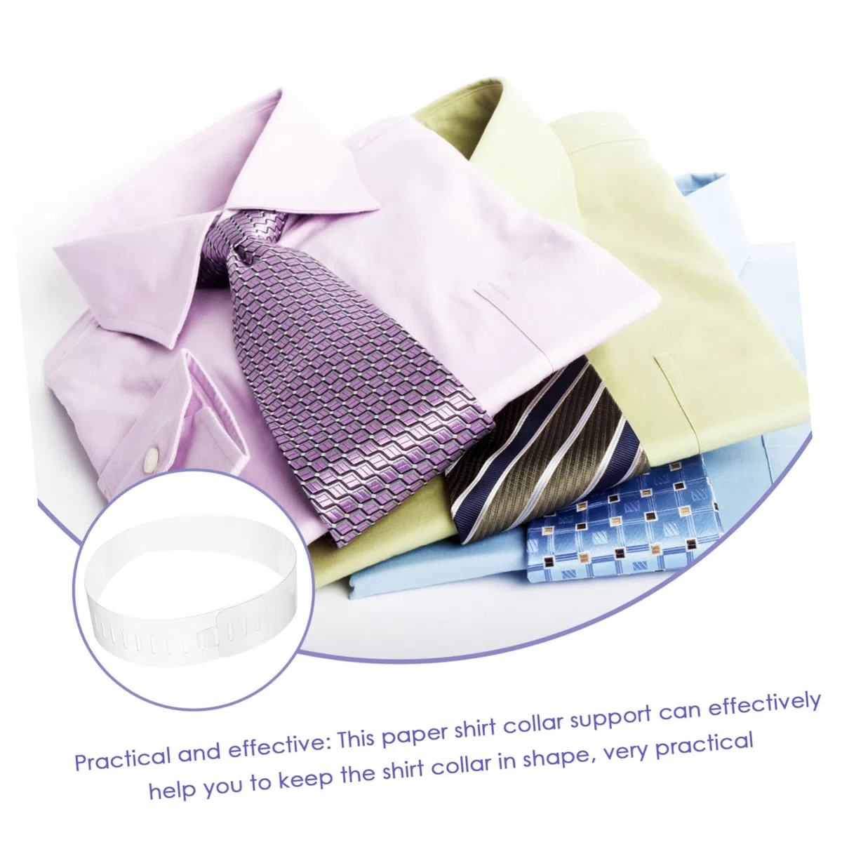 100 piezas Unidades Soportes de Cuello Plástico para Camisas Vestir Refuerzos Transparentes PVC para Forma y Evitar Deformación Cuellos de Camisas
