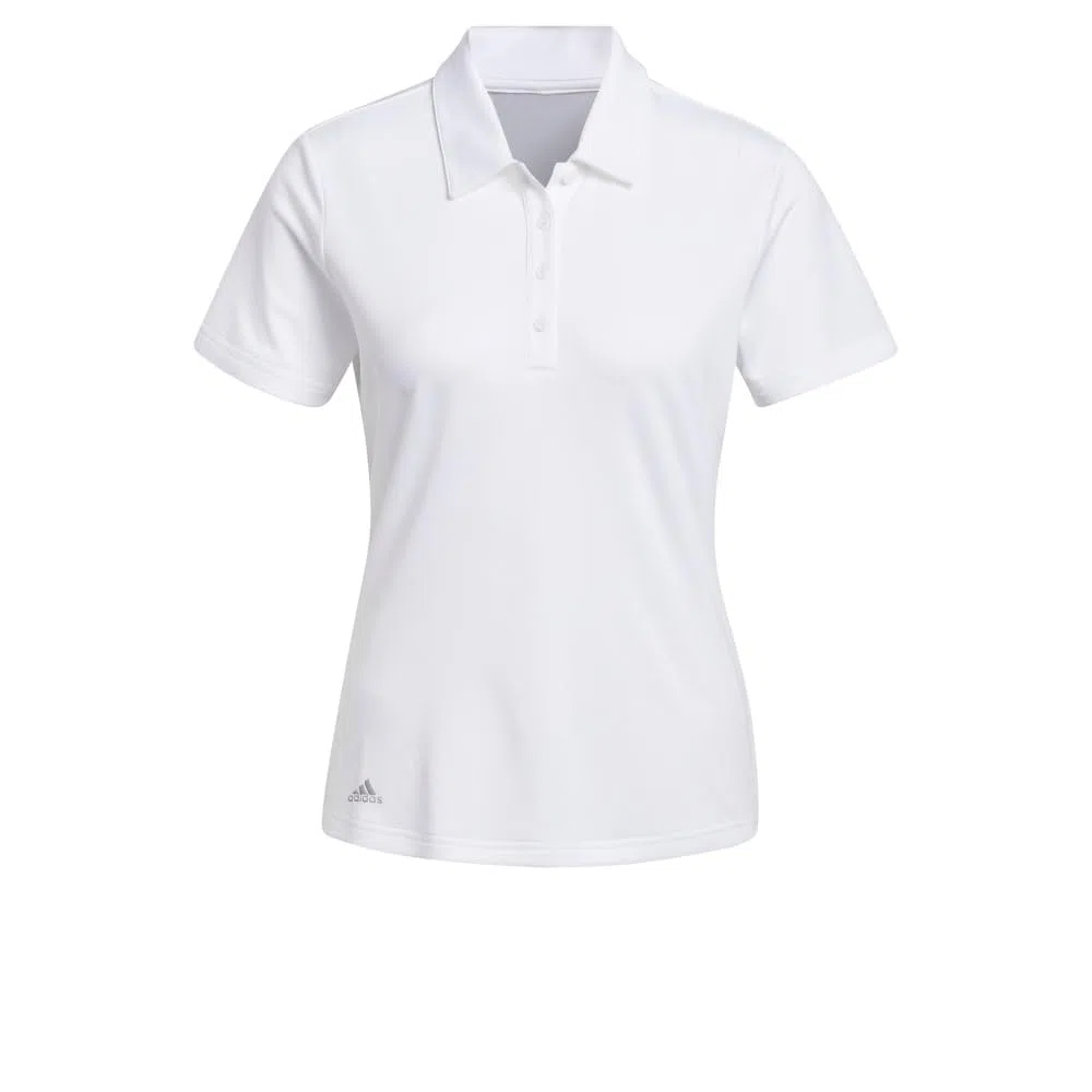 adidas Golf Women's Performance Primegreen Polo Shirt, White, Large