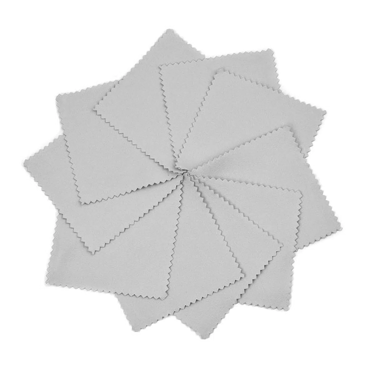 ewelry Cleaning Cloth, Paquete de 50 paños de limpieza de microfibra for pulir plata, multicolor, 8 x 8 cm