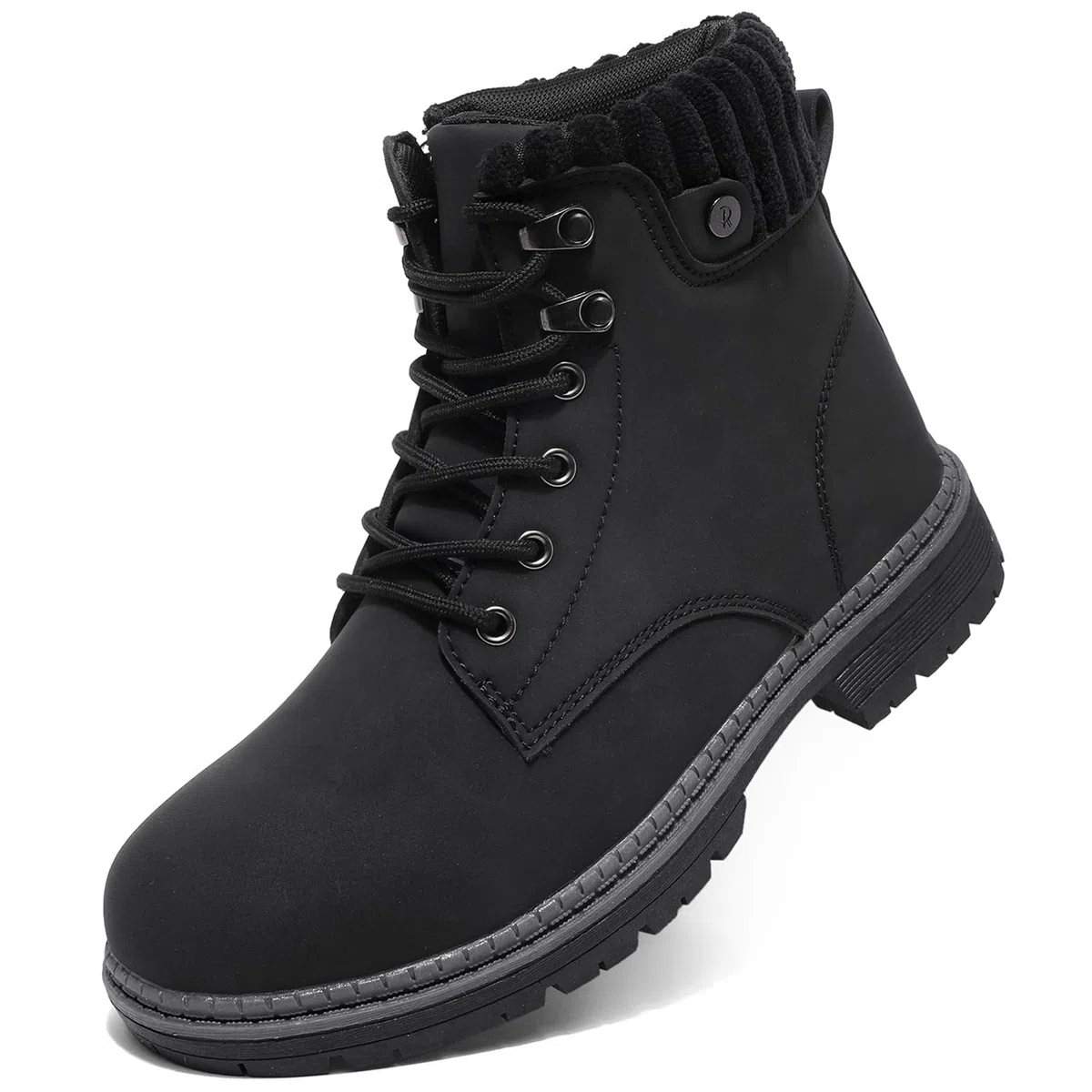 Mujeres Senderismo Nieve Invierno Botas Impermeables Botines de Nieve Senderismo Botas Calientes Fur Forro Boots Outdoor Antideslizantes Trekking Zapatos Negro 38EU