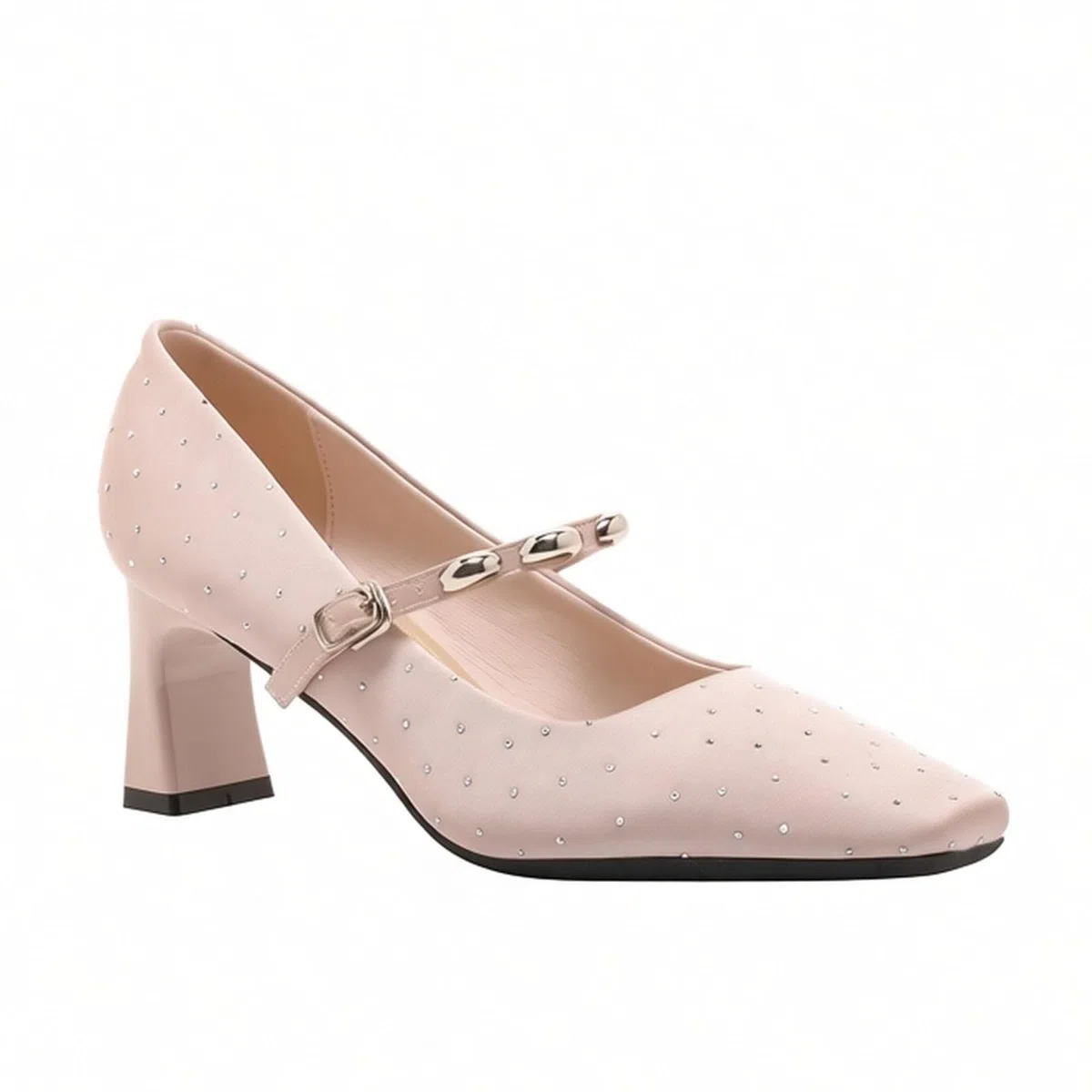 Zapatos de tacón Alto de Mujer Strass Cinta Ajustable 6CM Fiestas y Bodas