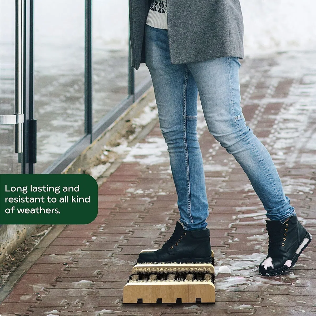 Cepillo para Zapatos para Exteriores, Limpiador De Botas Resistente con Base Estable, Limpia En Profundidad, Elimina La Suciedad, Nieve, Barro Y Arena, Uso para Zapatillas Botas De Lluvia