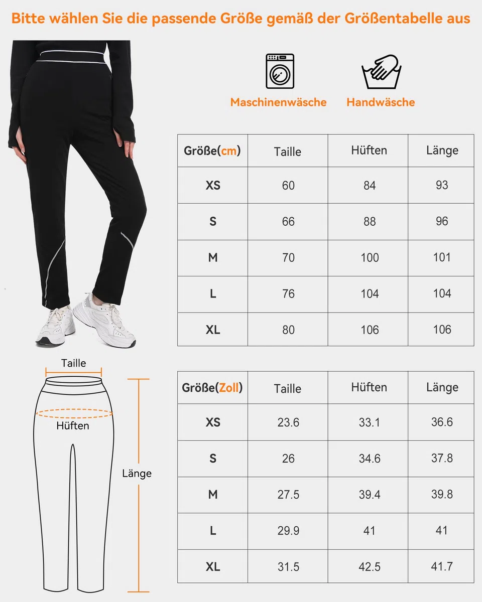 FERNIDA Ropa interior térmica calentada para mujer, pantalones térmicos, leggings térmicos con banco de energía, ropa interior térmica para mujer, pantalones cálidos de invierno, 8 almohadillas
