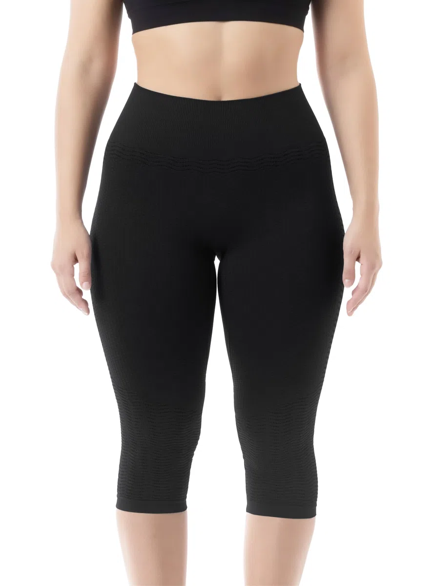 Farmacell Faja Pantalón Capri Mujer Anticelulitis Masaje y Efecto FIR, Made in Italy, 1104