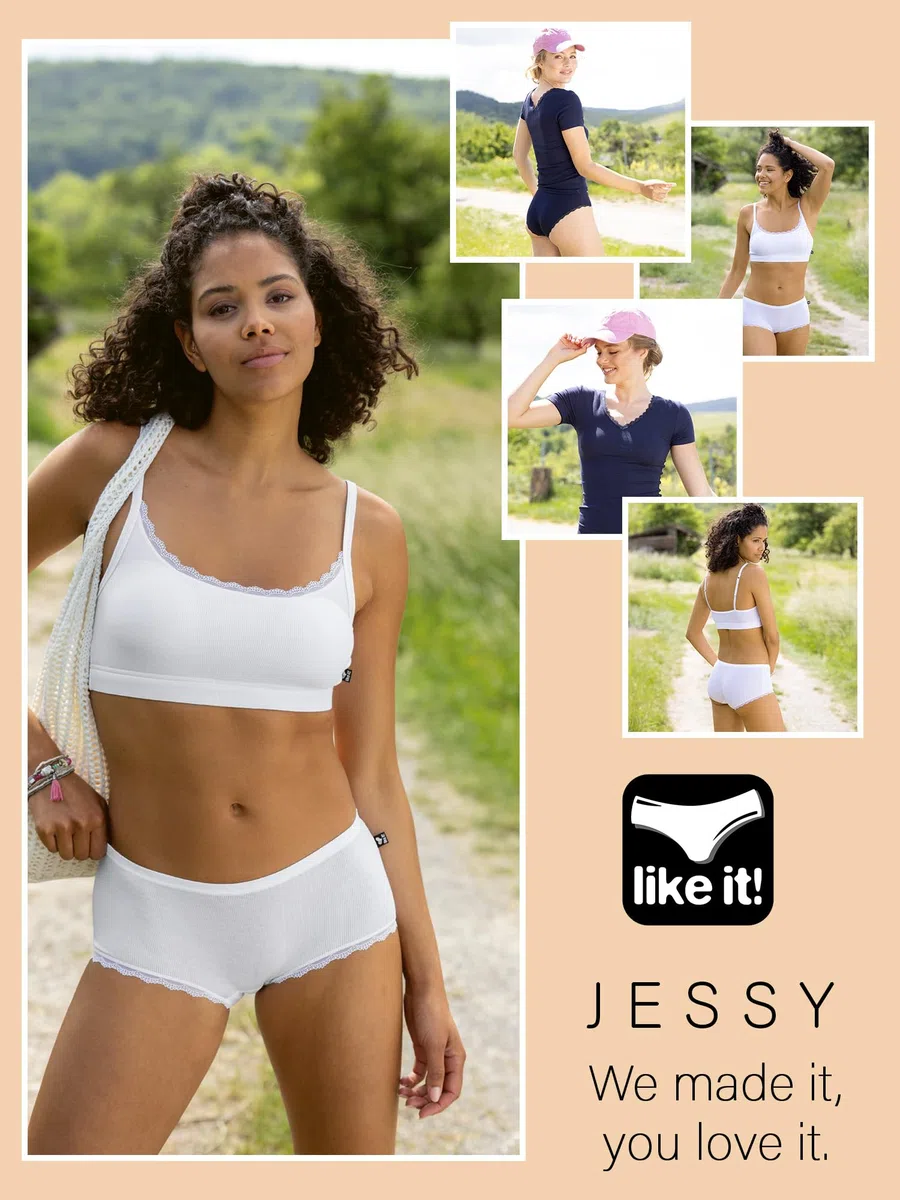 like it! Pack de 5 Panty Jessy | S-L | Modal fina estructura acanalada encaje ajuste ceñido a la cadera