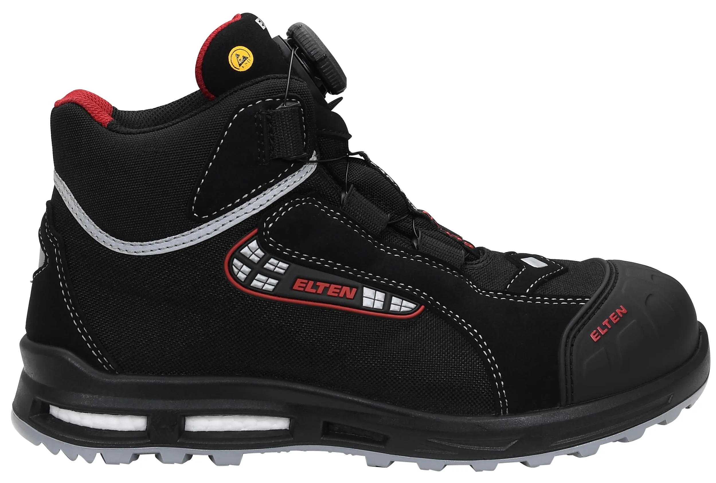 ELTEN Sander XXT Pro Boa ESD S3S, Zapatos de Seguridad para Hombre, Ligero, Puntera de plástico, Material Superior: Textil, Forro Interior: Textil (Transpirable), Talla 43