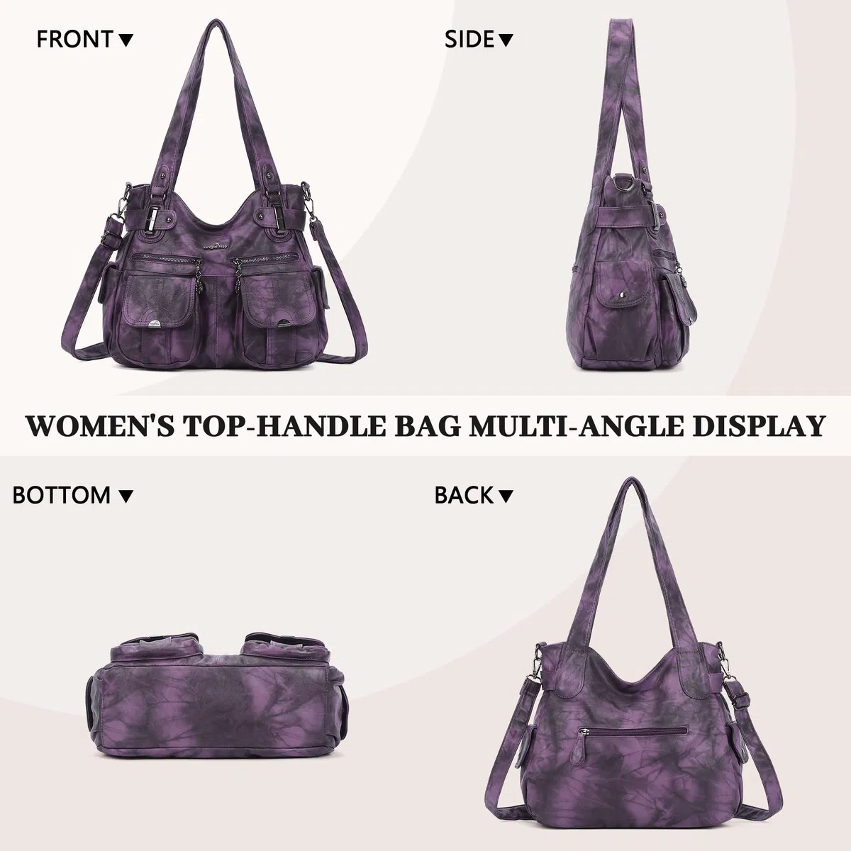Angel Kiss Bolso de Mano para Mujer Bolsos Bandolera Bolso Hobo para Mujer Bolsos Bandolera Bolsos con Borla
