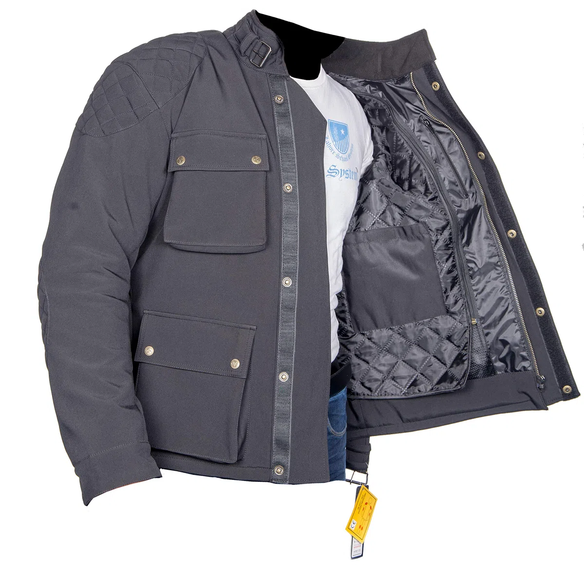 Protect Softshell - Chaqueta de moto para hombre impermeable resistente al viento transpirable tela Hitech |