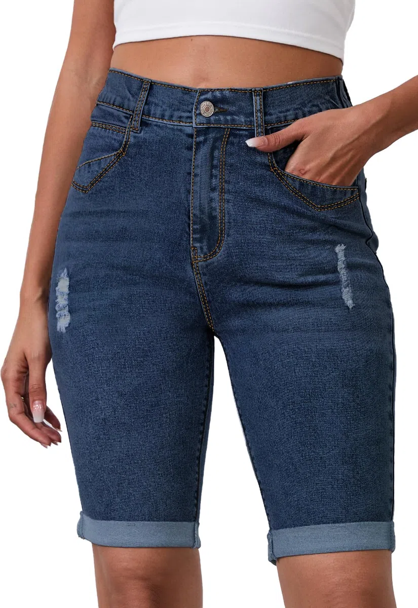 Alaster Queen Bermudas para mujer, verano, moda, pantalones cortos para mujer, tiempo libre, pantalones vaqueros