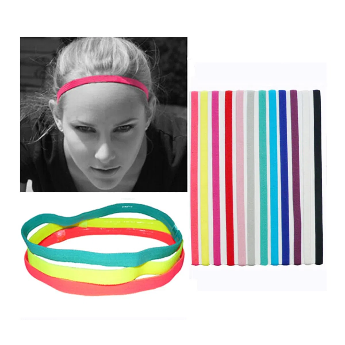 Beaupretty 36piezas Diademas De Yoga Elásticas De Accesorios Deportivos para Correr y Fitness para Actividades
