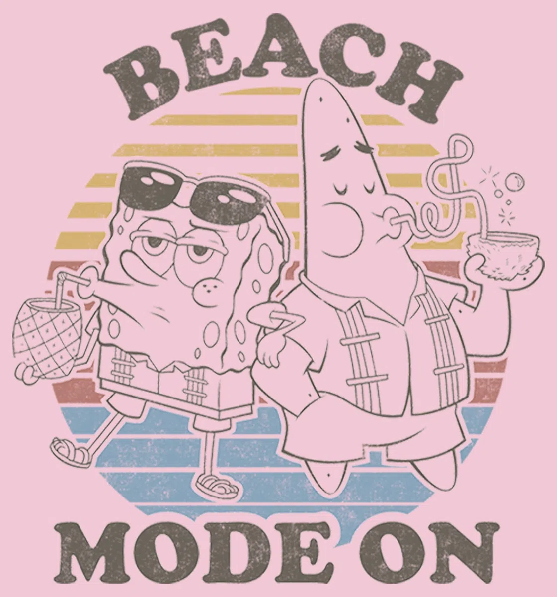 Fifth Sun Spongebob Squarepants Beach Mode Girls Short Sleeve tee Shirt Camiseta para Niñas
