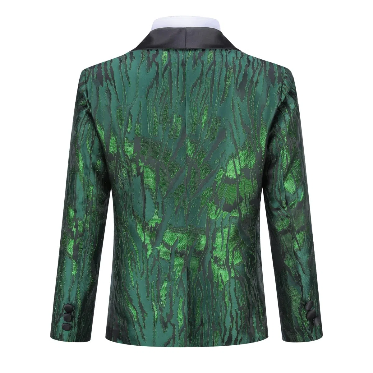 Sliktaa Trajes de niños 3 piezas de arte formal impreso trajes de un solo pecho un botón trajes de fiesta de boda rendimiento Blazer+chaleco+pantalones