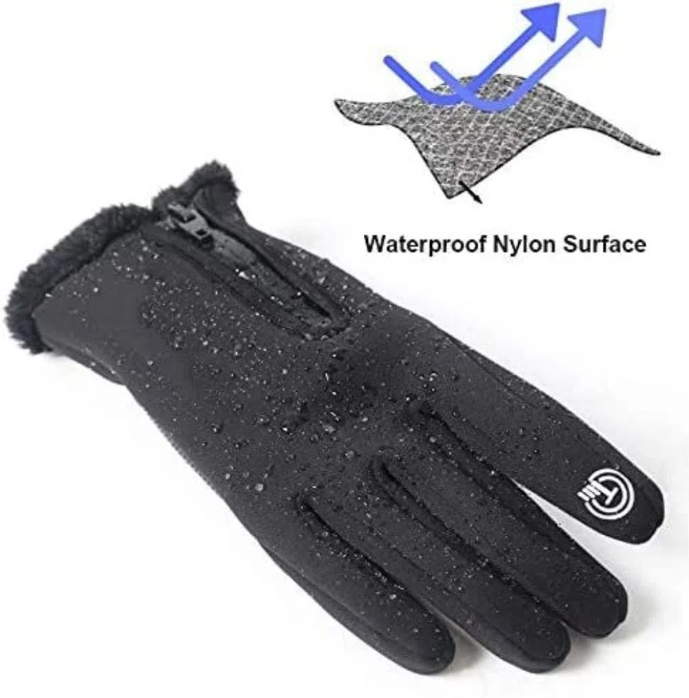 Guantes De Montar Guantes Calientes De Ciclismo Impermeable Guantes Tibios De Clima Frío Anti -Guante Calentado Contra El Deslizamiento Guantes Deporte