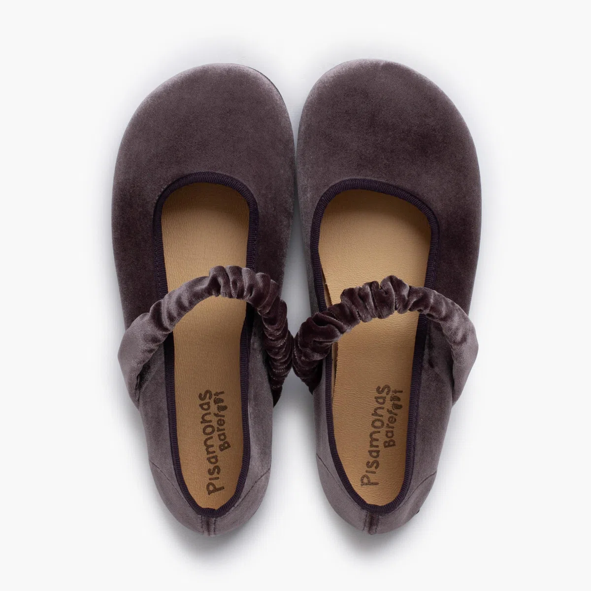 Pisamonas Merceditas Barefoot Terciopelo Tira Fruncida