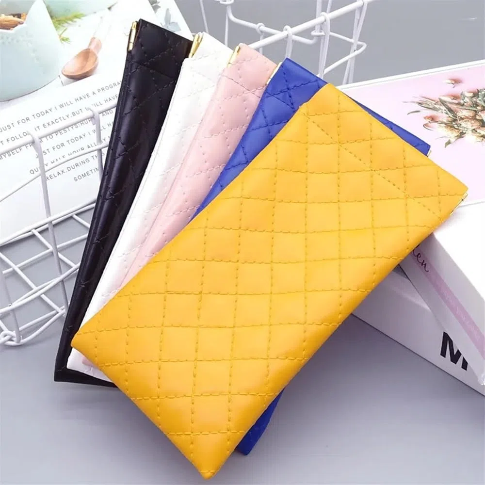 2/4/6 bolsas de piel sintética para gafas de sol, bolsa de almacenamiento de lápices labiales suaves portátiles de alta calidad impermeable (negro, 6 piezas), Negro, Talla única